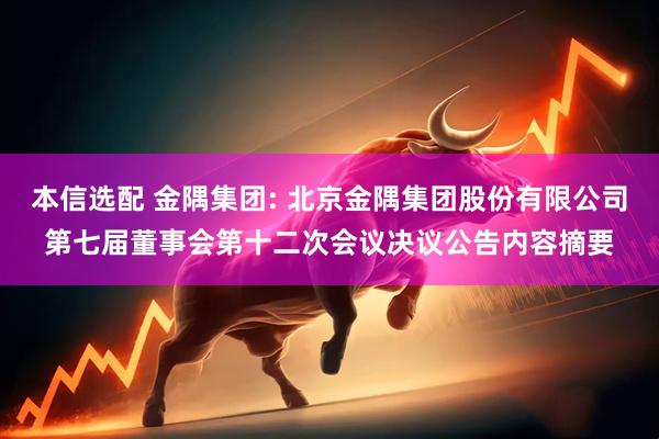 本信选配 金隅集团: 北京金隅集团股份有限公司第七届董事会第十二次会议决议公告内容摘要