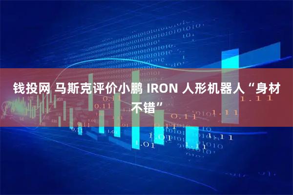 钱投网 马斯克评价小鹏 IRON 人形机器人“身材不错”